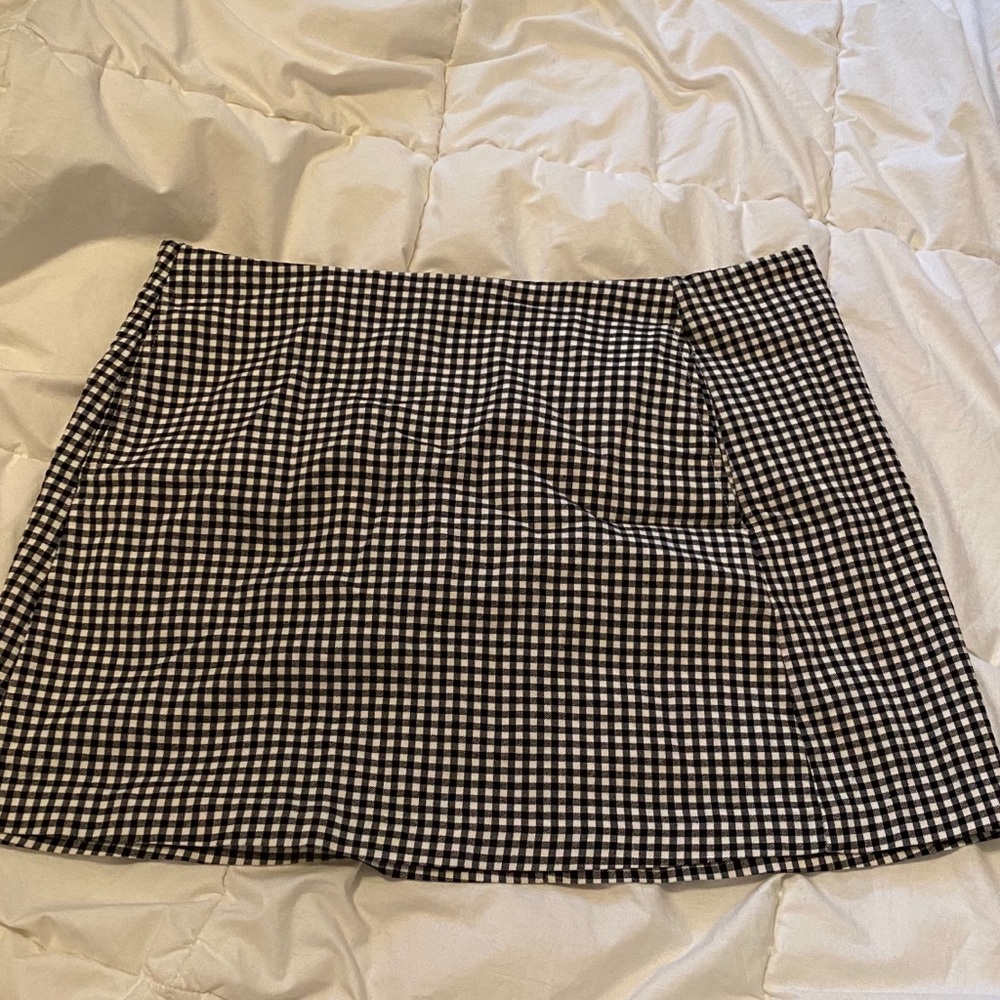 gingham urban outfitters mini skirt